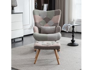 Fauteuil fixe OKWISH  Velours multicolore vendu A l'unité