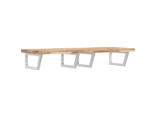 Étagère de vasque | étagère murale acier et bois massif d'acacia shl8039