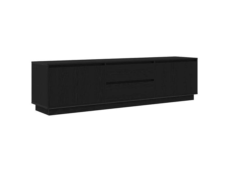  Meuble tv élégant avec éclairage led 193,5 x 41 x 50 cm grand espace de rangement style contemporain en bois d'ingénierie noir 02_0055839  - Conforama A