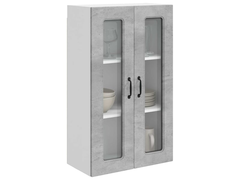 Meuble mural de cuisine | armoire de cuisine gris béton 60x31x100cm shl7695 - Conforama C