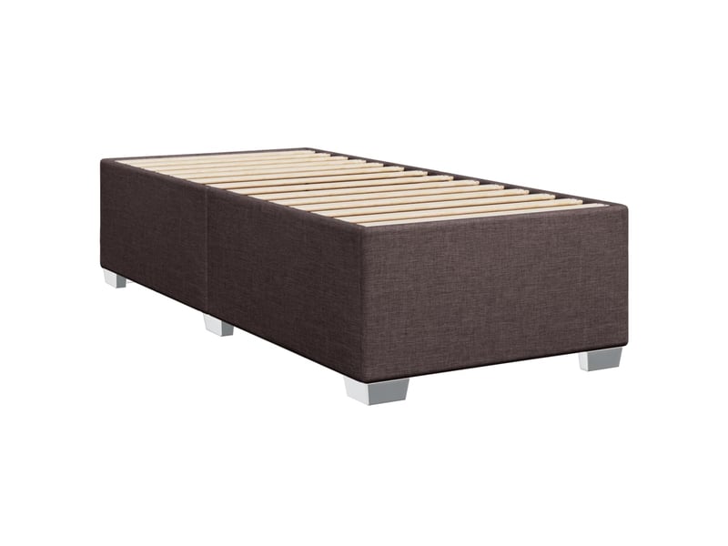  Lit simple- lit adulte -  cadre de lit sans matelas marron foncé 100x200 cm tissu  - Conforama B