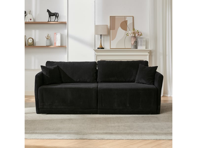 Canapé convertible, canapé-lit, pliable, design moderne, en tissu, mobilier pour espace de vie, pour salon et séjour - Conforama R