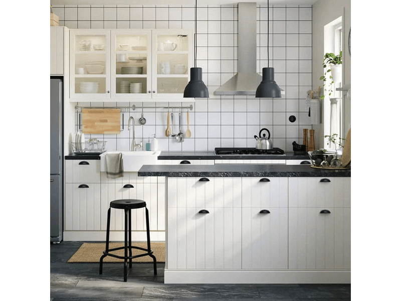 (noir) jeu de 12 poignées à coquille vintage, poignées de porte en fer vintage avec vis pour meubles, commodes et armoires de cuisine - Conforama E