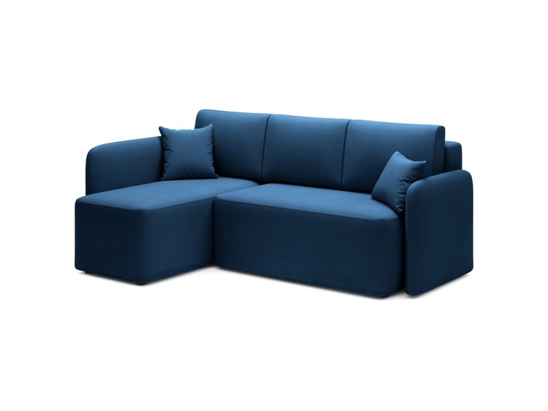 Canapé d'angle collection hedson coloris bleu marine  - Conforama D
