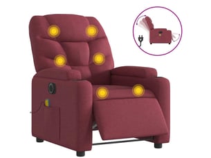 Fauteuil relax électrique  <strong></strong> Tissu rouge