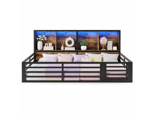 Lit banquette 140x200 cm STILVORA coloris noir