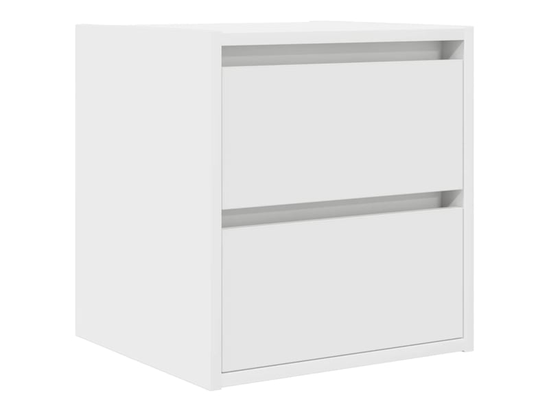  Lot de 2 tables de chevet - cabinet de chevet - table de nuit murales blanc 38x34x40 cm  - Conforama D