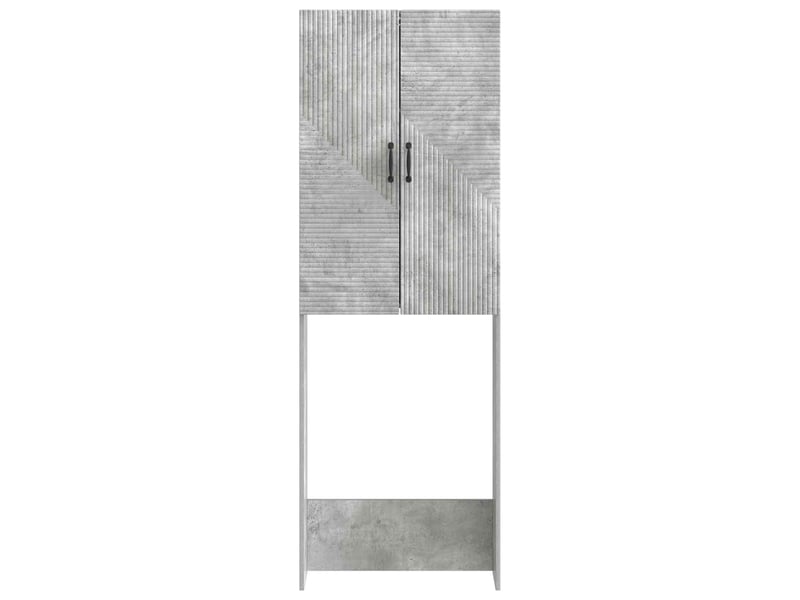 Armoire de toilette, meuble de toilette haarlem gris béton 66x25.5x190 cm - Conforama E