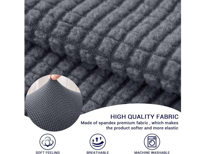  Lot de 2 housses d'accoudoirs extensibles pour canapés et fauteuils inclinables, avec 10 broches fixes, gris  - Conforama D