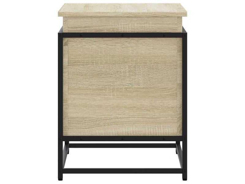  Boîte de rangement, coffre de rangement avec couvercle chêne sonoma bois ingénierie shl133  - Conforama E
