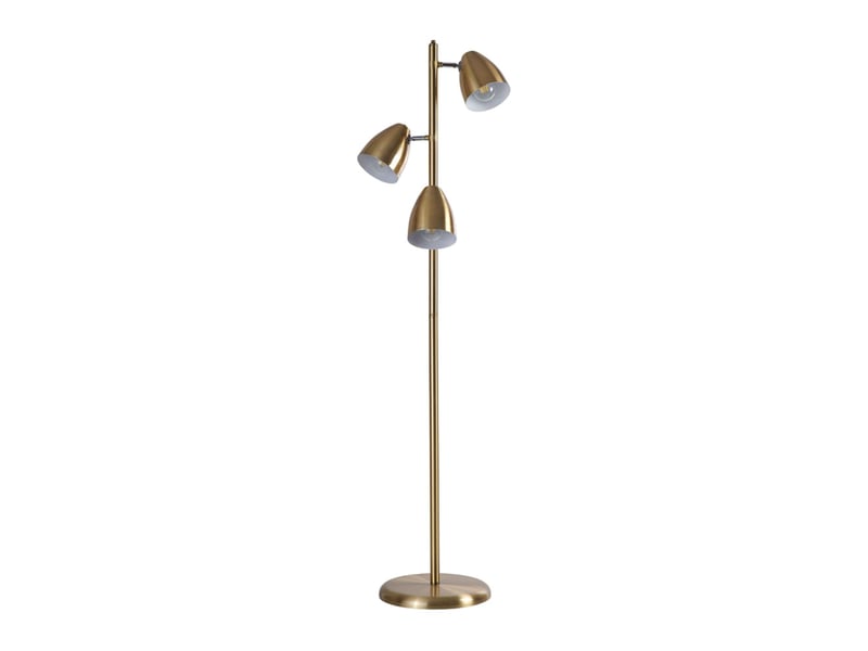  Lampadaire 3 spots orientables en métal effet laiton doré faustine  - Conforama A