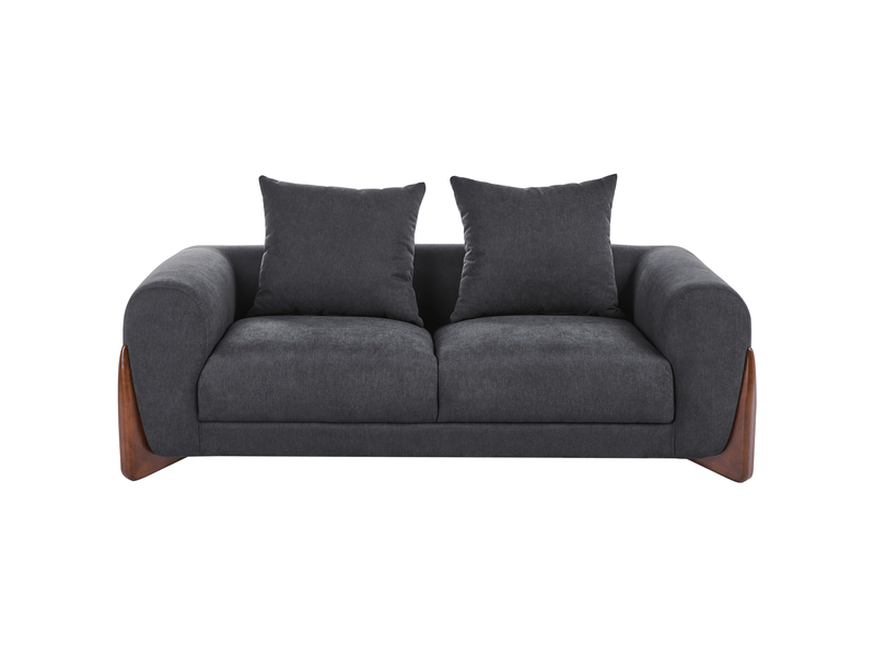 Canapé 2 places vinliden noir  - Conforama A