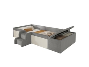 Lit banquette 90x190 cm Morn Vibe coloris gris