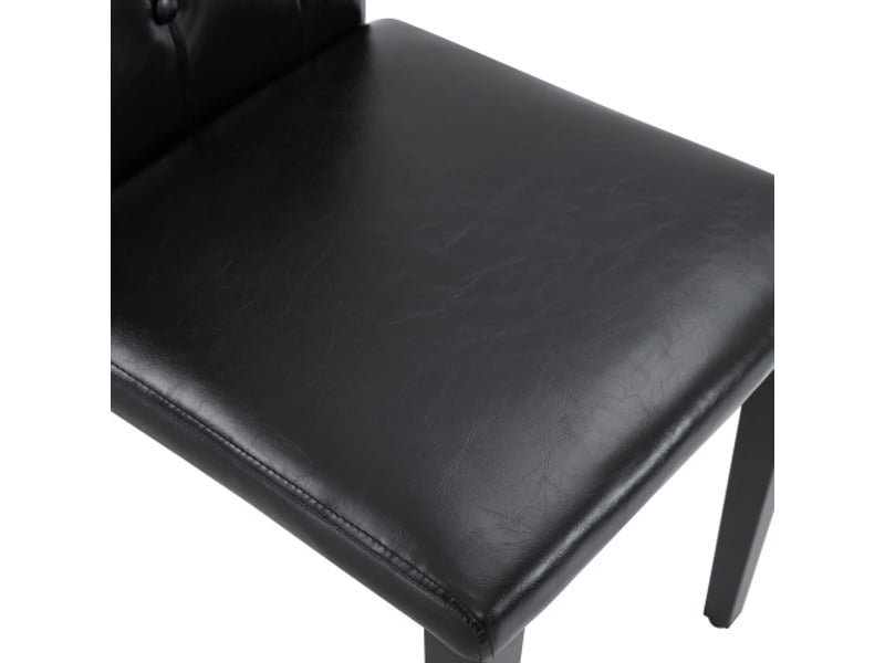  Lot de 4 chaises de salle à manger noires - luxe léger, piètement métal noir, design polyvalent  - Conforama E