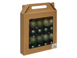 Lot de 25 boules d.6cm polystyrène recyclé vert olive