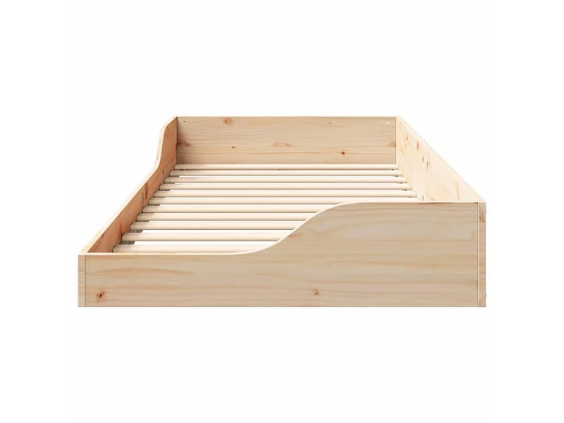 Lit simple- lit adulte - cadre de lit marron 80 x 200 cm pin massif - Conforama D