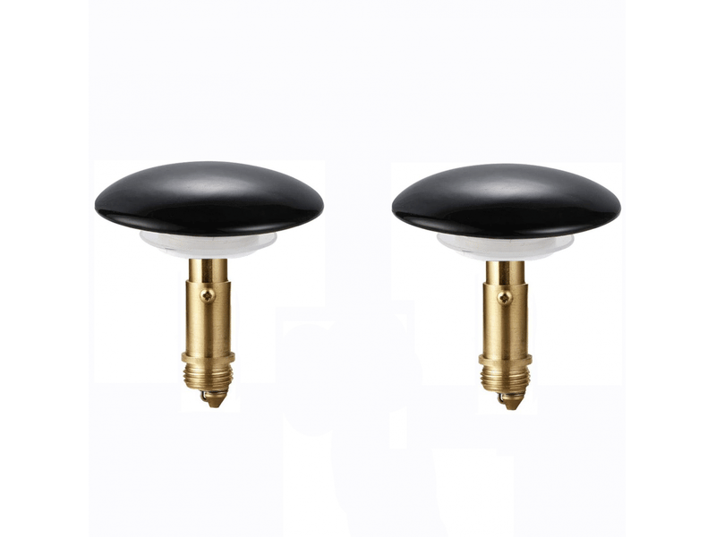  Lemroe 2 pcs bouchon de vidange en cuivre,anti-fuite,filtre de vidange d'évier avec couvercle en céramique (noir + or,taille : 6,6 cm)  - Conforama E