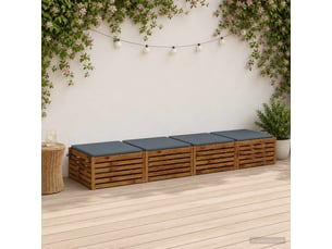 Lot de 4 coussins de siège, coussins d'assise soest 100 % polyester bleu cf60328