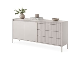 Buffet 2 porte(s) 3 tiroir(s) DMORA Hatone - 187 cm coloris beige