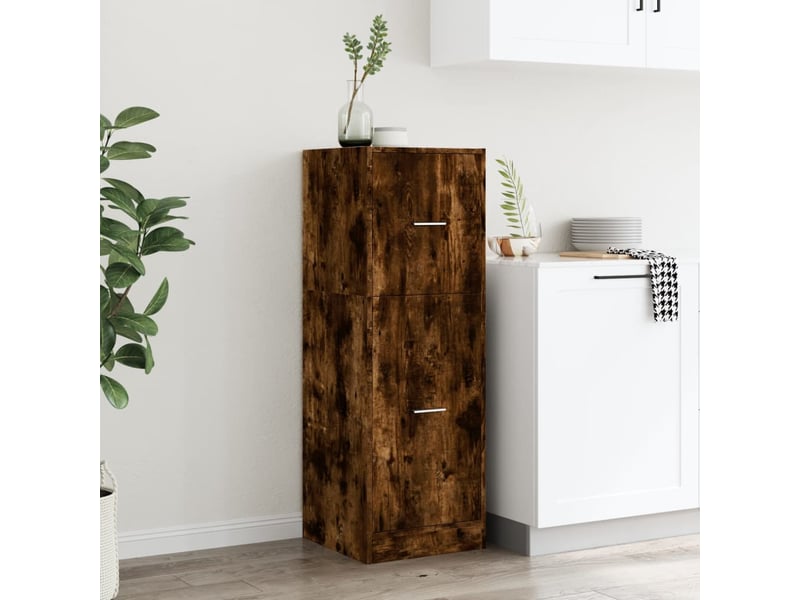  Meuble de rangement, armoire d'apothicaire chêne fumé 40x41x118 cm bois d'ingénierie  - Conforama C