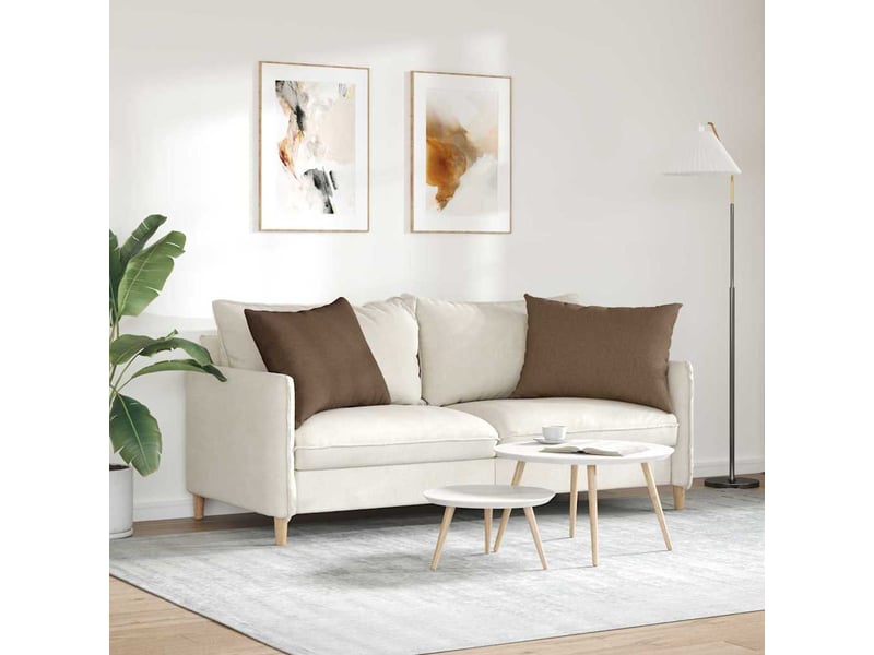  Lot de 2 coussins de canapé, coussins décoratifs tissu marron 70 x 50 cm cf58903  - Conforama D