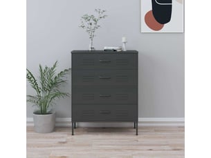 Commode 1 tiroir(s) <strong></strong> <strong></strong> coloris gris largeur 80 cm