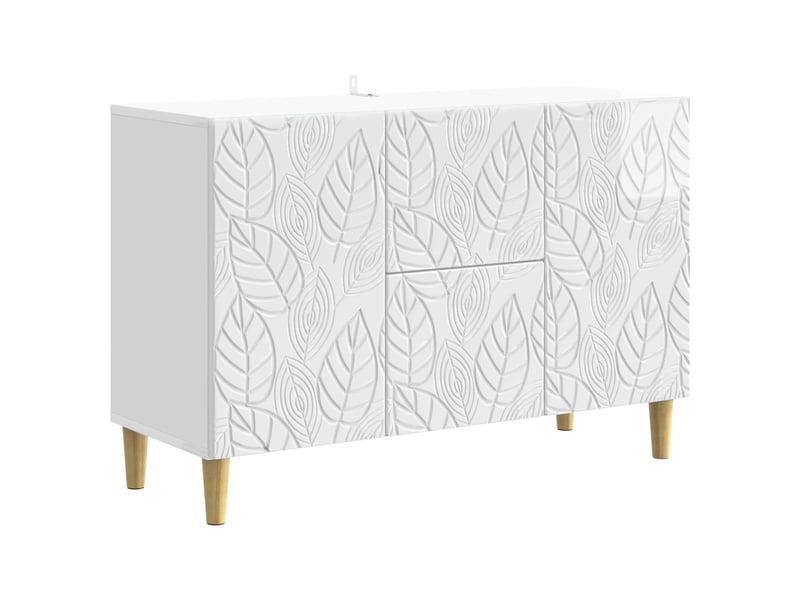 Buffet - bahut - meuble de rangement blanc brillant 89 x 34,5 x 60 cm bois d'ingénierie - Conforama A