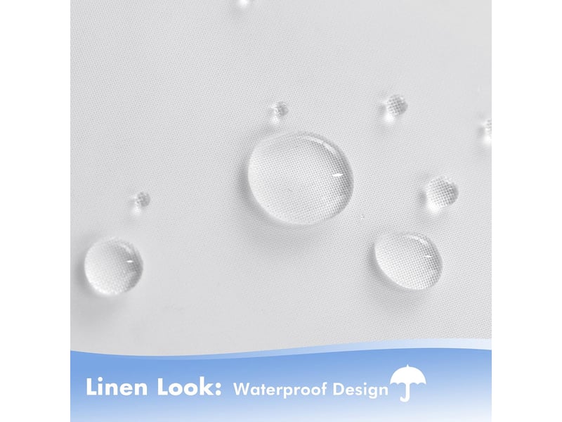  Rideaux transparents imperméables pour terrasse, lot de 2, 132 x 213 cm, filtrant la lumière, avec œillets, pour véranda, tonnelle,jardin, blanc  - Conforama B