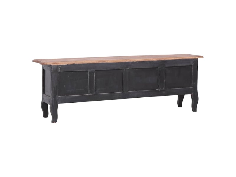  Meuble tv - banc tv - meuble de rangement 120x30x40 cm noir bois d'acajou massif  - Conforama D
