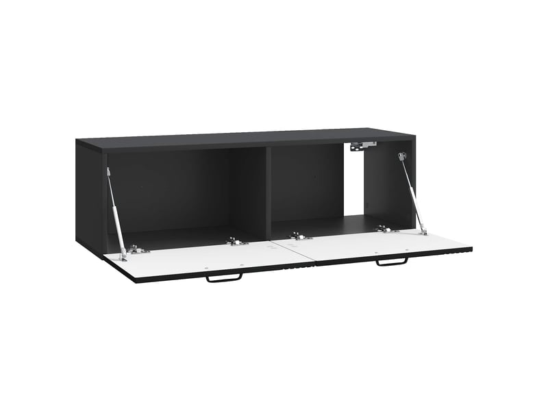  Meuble tv - banc tv - meuble de rangement mural noir 98 x 31 x 30 cm bois d'ingénierie  - Conforama E