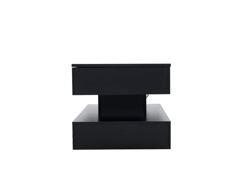  Table basse avec led noir 100 x 50 cm en aggloméré  - Conforama A