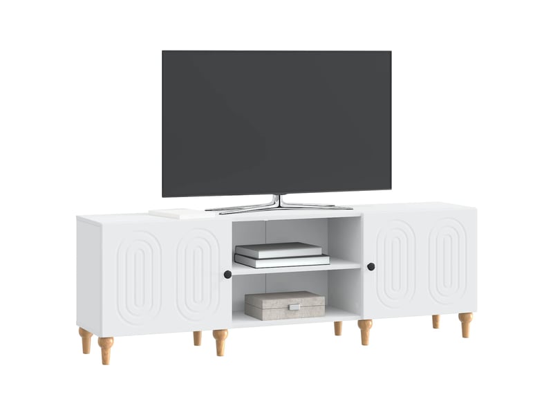  Meuble tv - banc tv - meuble de rangement blanc 150 x 31 x 50 cm bois d'ingénierie  - Conforama C