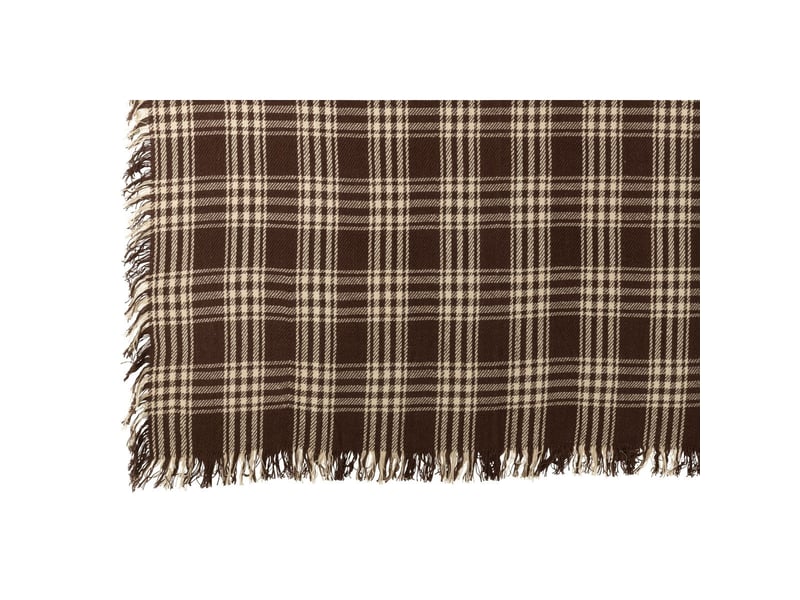 Couverture carreaux coton marron foncéblanc 56329 - Conforama B