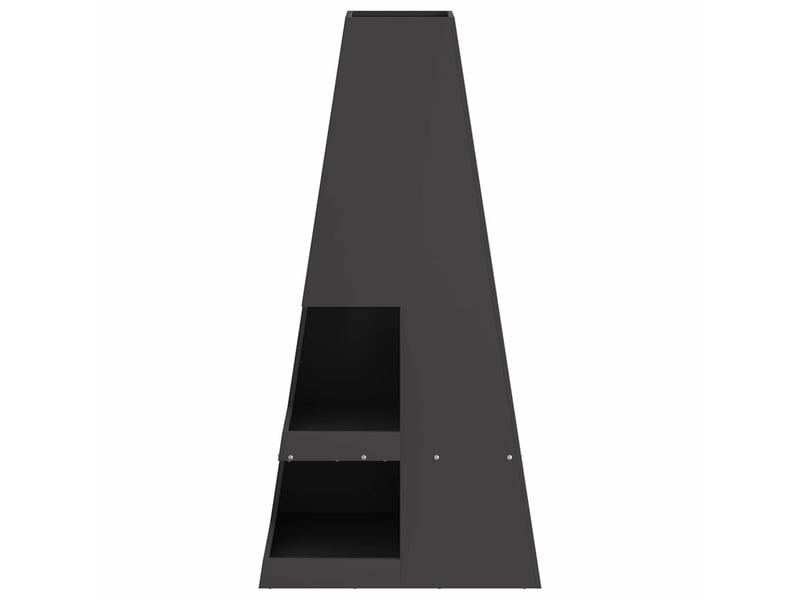  Brasero exterieur, foyer camping noir 50x50x100 cm acier patiné shl31668  - Conforama E