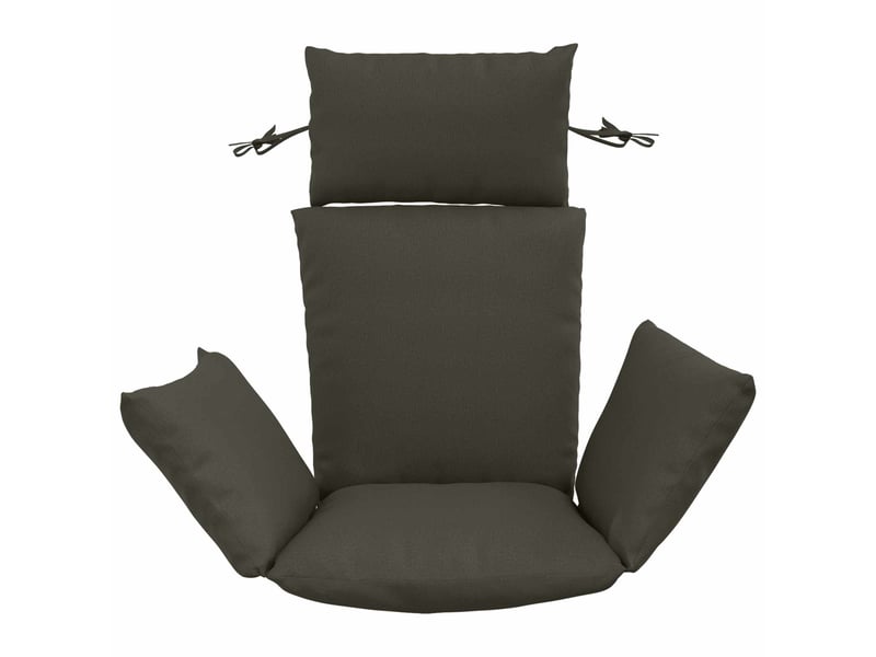  Coussin pour balançoire de chaise d'œuf, coussin d'intérieur et d'extérieur adirondack putten 100 % polyester anthracite cf50059  - Conforama C