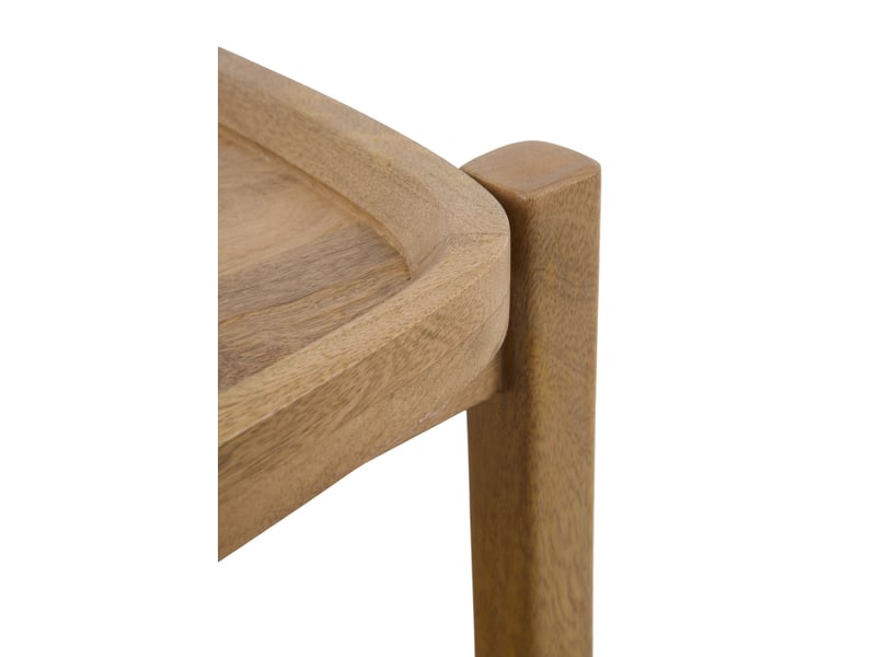  Table de chevet à 1 tiroir en bois massif de manguier  - Conforama D