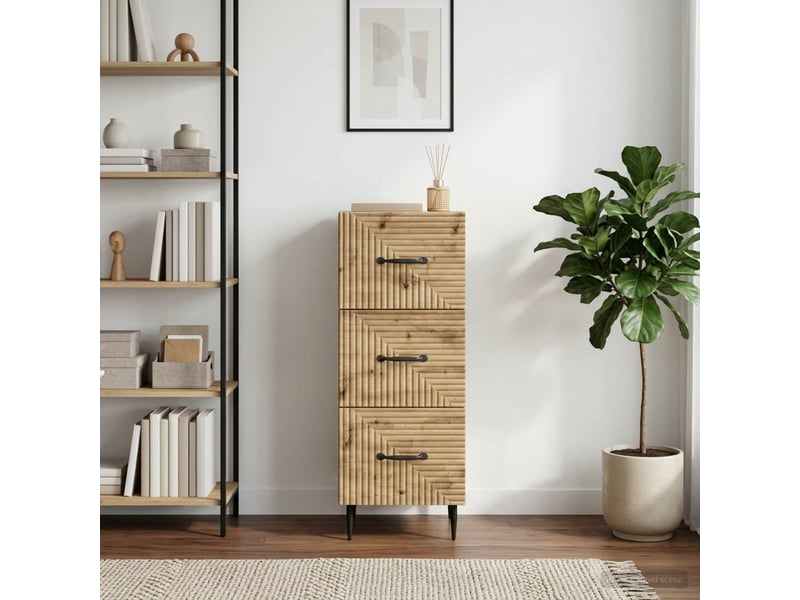 Armoire de rangement bureau, armoire à tiroirs 33 x 34.5 x 89.5 cm bois d'ingénierie - Conforama D