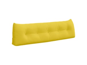 Coussin de dos, coussin de dossier jaune clair 160 x 24 x 50 cm tissu cf54776