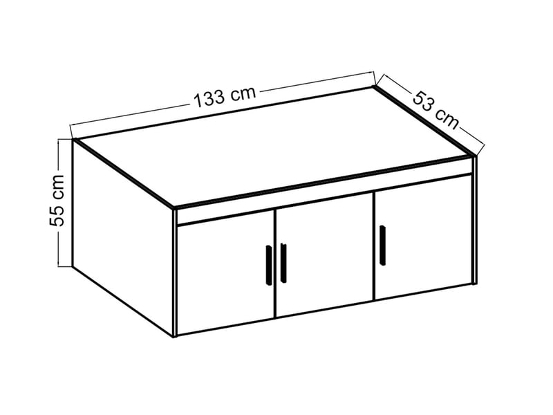  Surmeuble armoire storicos 3 portes chêne huilé 133x55x53 cm Storicos - Conforama B