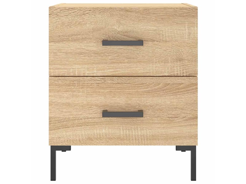  Lot de 2 tables de chevet - cabinet de chevet - table de nuit chêne sonoma 40x35x47,5 cm  - Conforama E