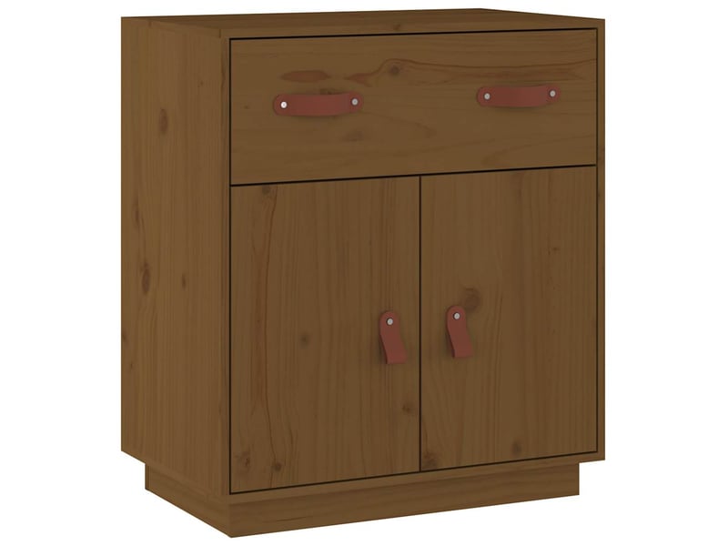  Buffet - bahut - meuble de rangement marron miel 65,5x40x75 cm bois massif de pin  - Conforama A