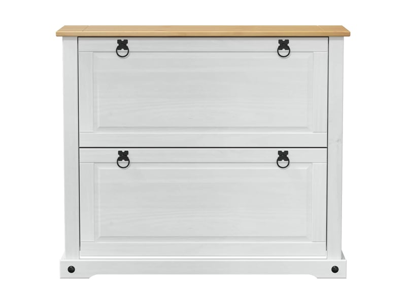  Meuble à chaussures, armoire à chaussures corona blanc 99x32x85 cm pin massif  - Conforama D
