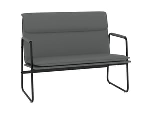 Banc chambre, banc de lit gris 100x64x80 cm similicuir