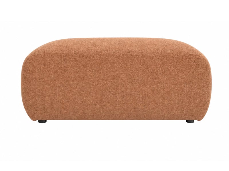  Cassis - pouf en tissu chenille terracotta 105x57x40  - Conforama A