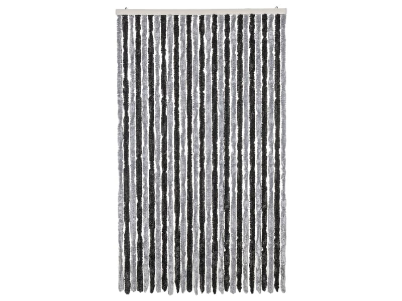  Rideau anti-mouches, moustiquaire gris et noir 118x220 cm chenille cf43547  - Conforama C