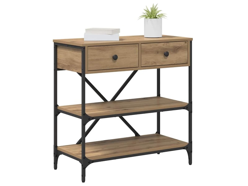 Table console - table d'appoint - table d' entrée marron 75 x 34,5 x 75 cm bois - Conforama C