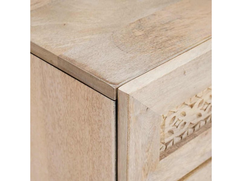 Table de chevet - cabinet de chevet - table de nuit blanc 50 x 33 x 60 cm bois d'ingénierie - Conforama E
