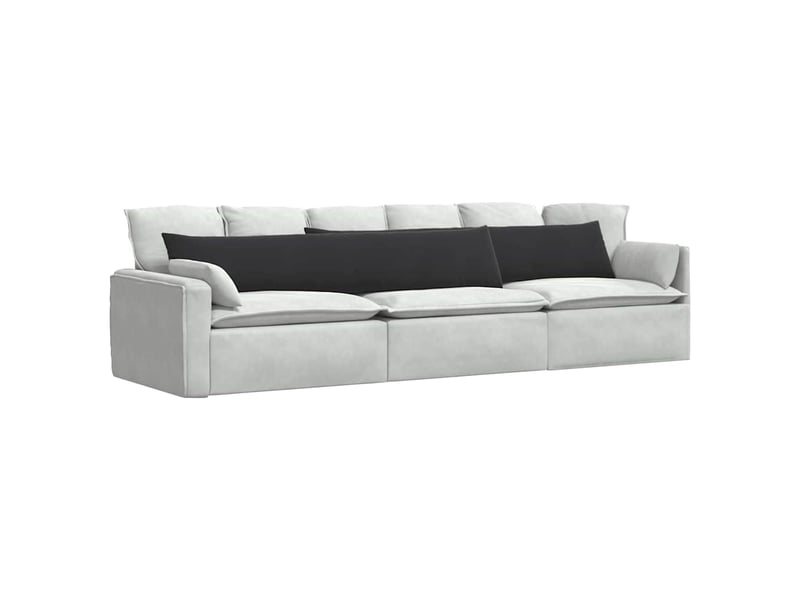  Lot de 2 coussins de canapé, coussins décoratifs noir 200 x 40 cm cf59135  - Conforama C