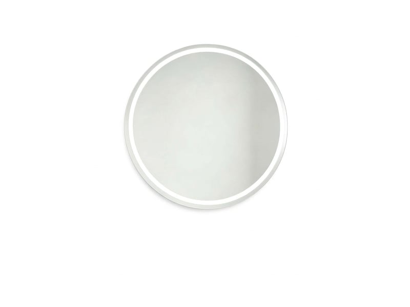  Miroir de salle de bain rond 80x80 cm, lumineux, anti-buée, intensité variable, argenté  - Conforama A