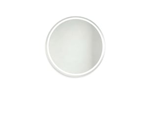 Miroir de salle de bain rond 80x80 cm, lumineux, anti-buée, intensité variable, argenté
